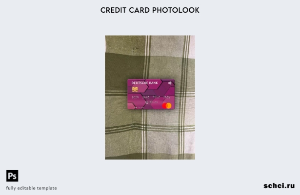 цифровая загрузка США Deutsche Bank Mastercard Photolook передний шаблон
